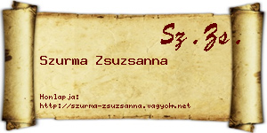 Szurma Zsuzsanna névjegykártya