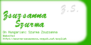 zsuzsanna szurma business card